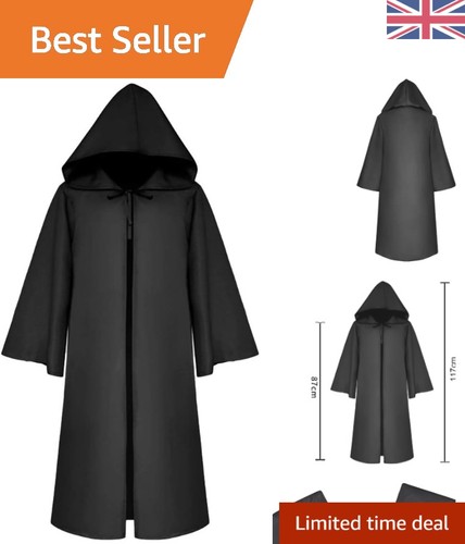 Kids black gothic - black, hooded