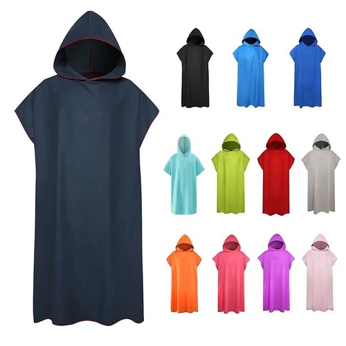 Hooded towel poncho - hooded,