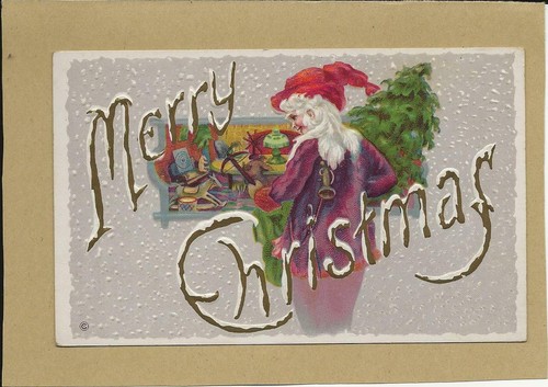 Christmas purple robe - christmas, lady