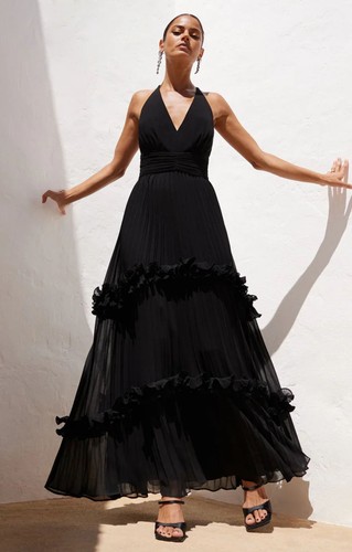 Womens black maxi dress - ro&zo,